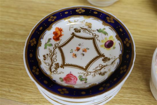 A group of assorted teawares including Victorian porcelain and Crown Derby